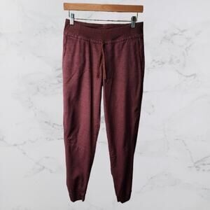 Patagonia Hampi Rock Pants Climbing Mid Rise Drawstring Waist Maroon